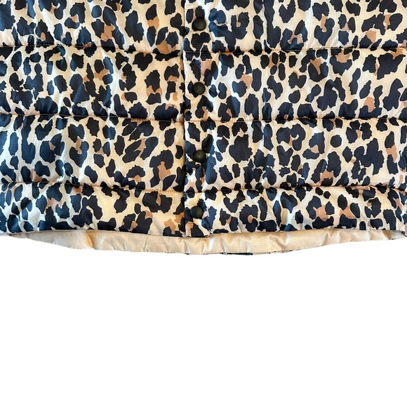 ASOS DESIGN Unisex Reversible Puffer Vest Leopard Print and Tan - Size Small - Picture 6 of 12